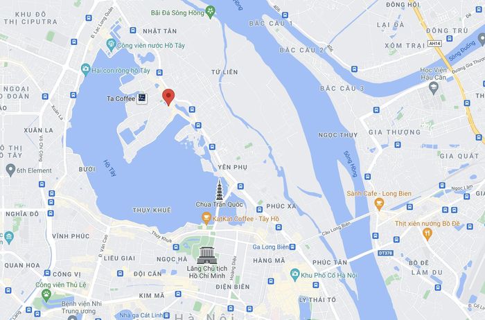 Tòa Fraser Suites nằm ở số 51 Xuân Diệu, quận Tây Hồ, Hà Nội (chấm đỏ). Ảnh: Google Maps.