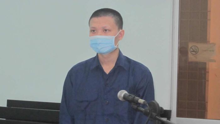 Bị cáo Trần Minh Tiến trước tòa.