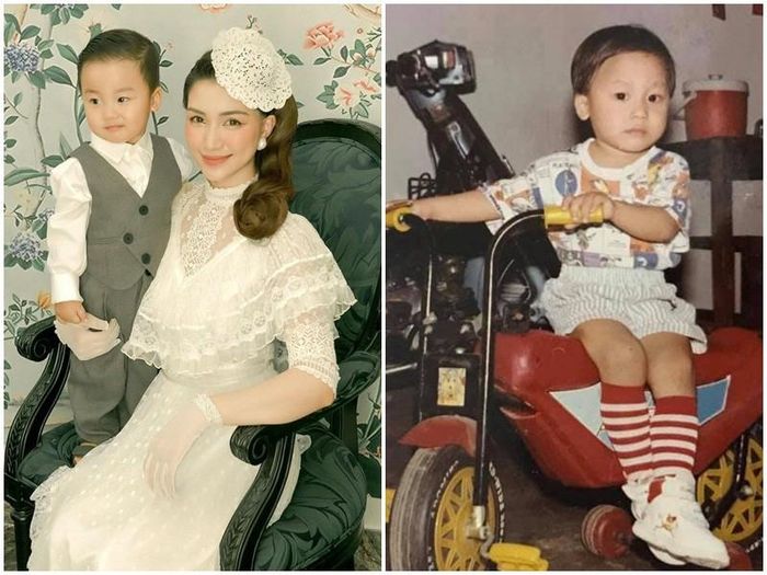 Cậu nhóc được xem là bản sao hoàn hảo của bố.