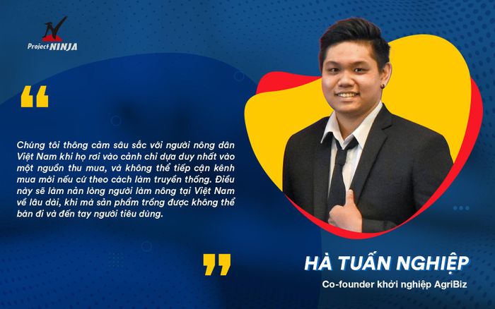 Hà Tuấn Nghiệp, đồng sáng lập khởi nghiệp AgriBiz
