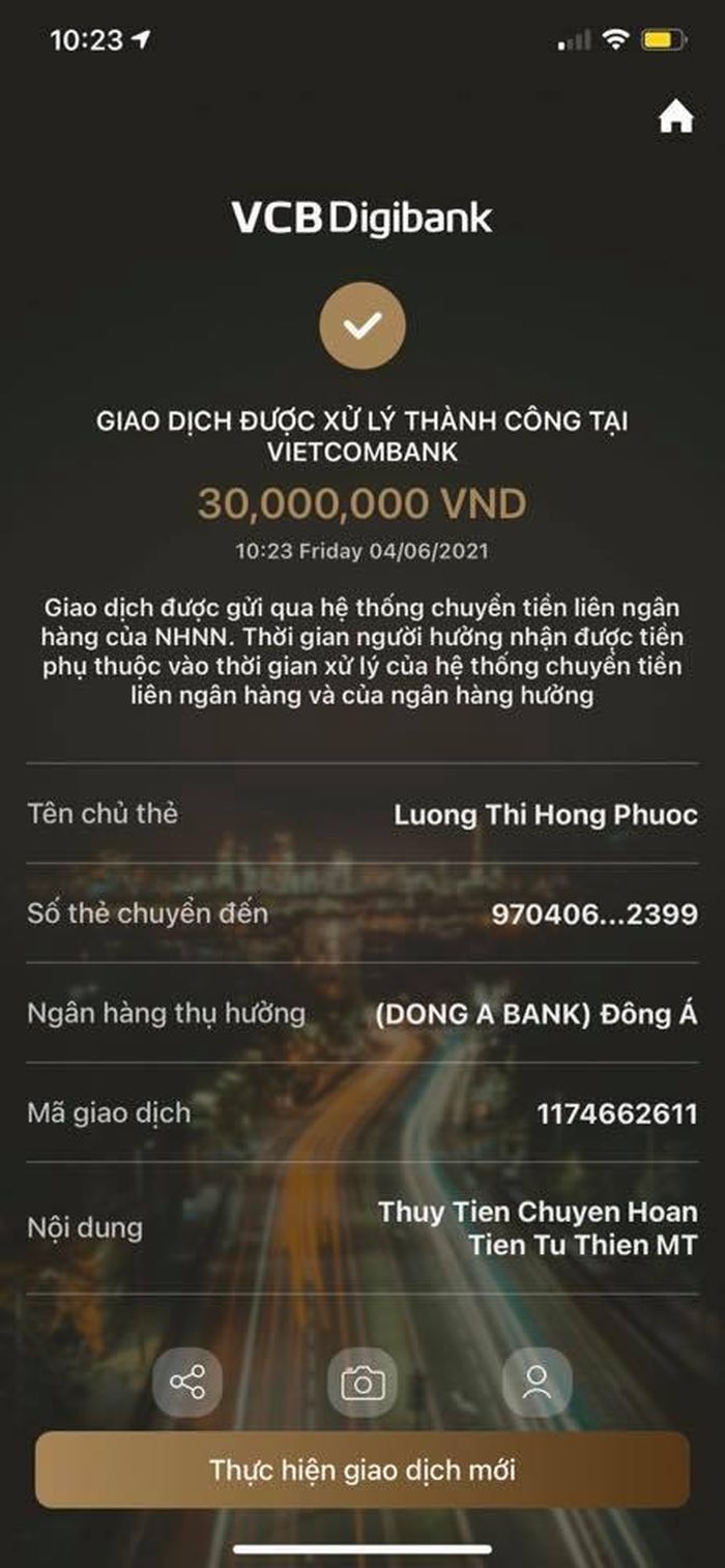 Thủy Tiên hoàn trả 30 triệu đồng cho H.P