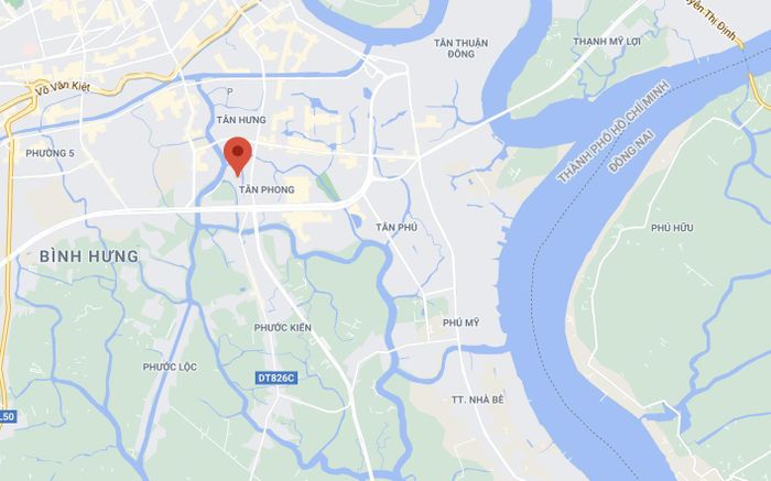  Vụ đua xe trái phép diễn ra trên đường D6, quận 7. Ảnh: Google Maps. 