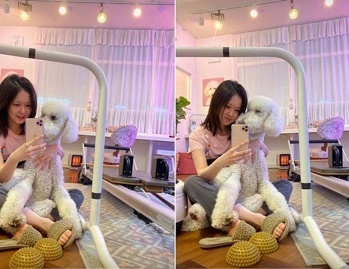 Một hình ảnh mặt mộc khác của Jang Nara được đăng tải trước đó.