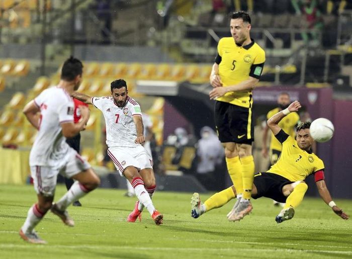  Những tân binh của tuyển Malaysia gây thất vọng ở vòng loại World Cup. Ảnh: UAEFA. 