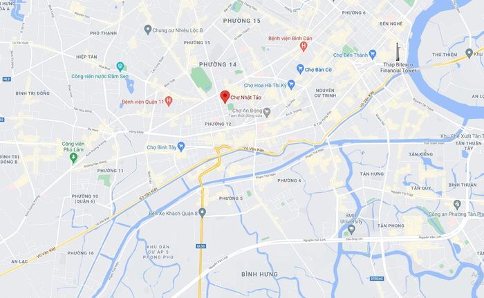  Chợ Nhật Tảo, phường 4, quận 10, TP.HCM. Ảnh: Google Maps. 