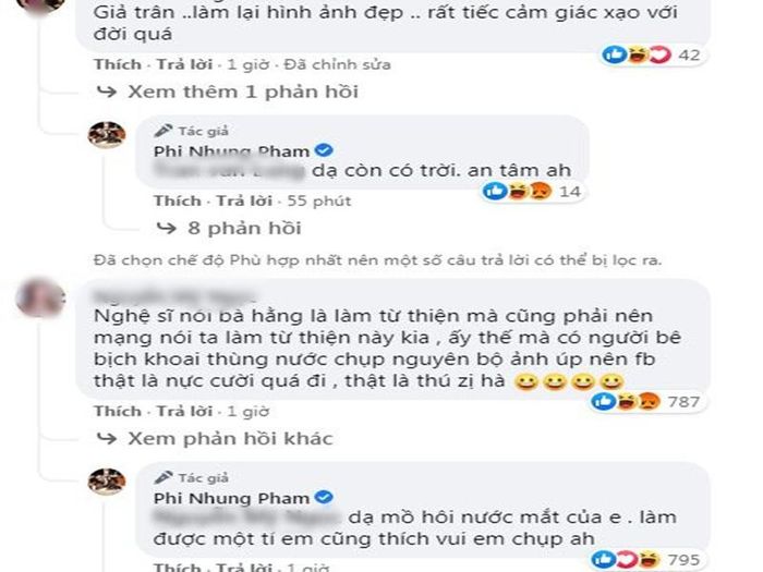 Phi Nhung đáp trả khá nhẹ nhàng trước bình luận chê làm màu.