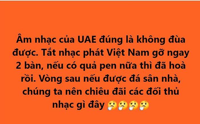Và phản ứng của người hâm mộ Việt Nam: "Tắt nhạc phát Việt Nam gỡ ngay 2 bàn".