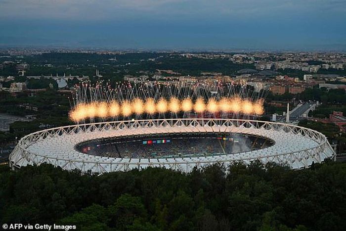 Hiện trường sự việc chỉ cách sân Olimpico chưa đầy 5km