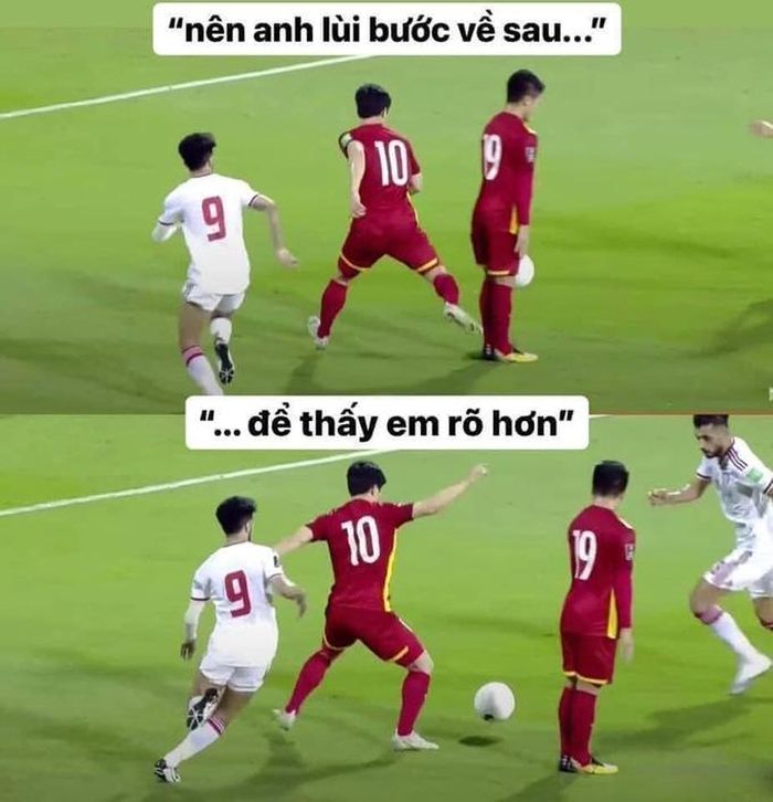 Pha xử lý nhanh trí của Quang Hải bỗng trở nên cực hài hước trên mạng xã hội mấy ngày qua. Ảnh: Facebook