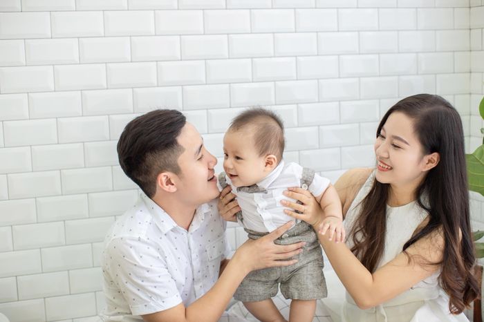 Gia đình nhỏ của Thượng úy Nguyễn Mạnh Hùng.