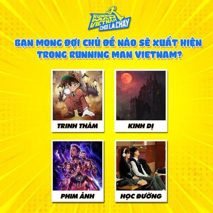 Chương trình đưa ra các chủ đề cho khán giả tha hồ dự đoán