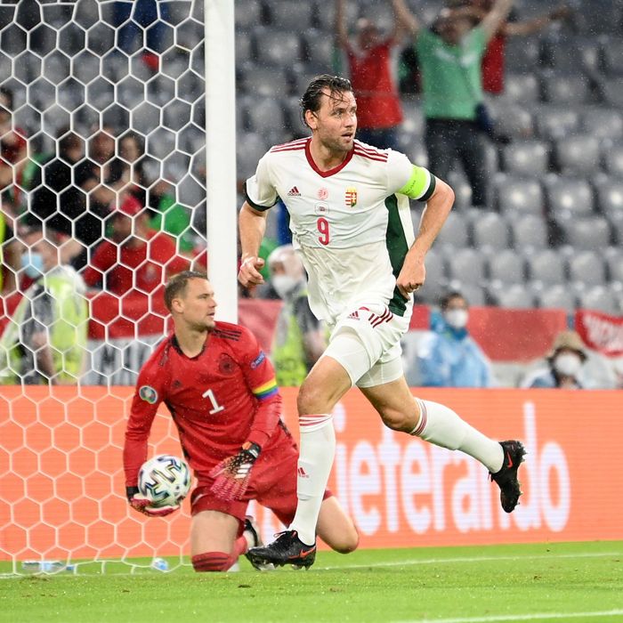 Đội tuyển Hungary bất ngờ vươn lên dẫn trước.