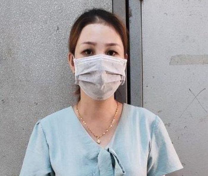 Đối tượng Nguyễn Thị Hoa bị bắt giữ: (ảnh CACX)