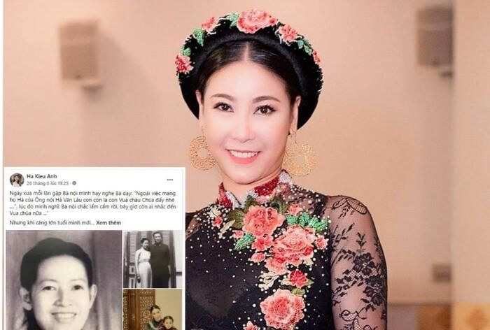 Hà Kiều Anh tự nhận mình là công chúa triều Nguyễn trong bài viết cách đây không lâu.