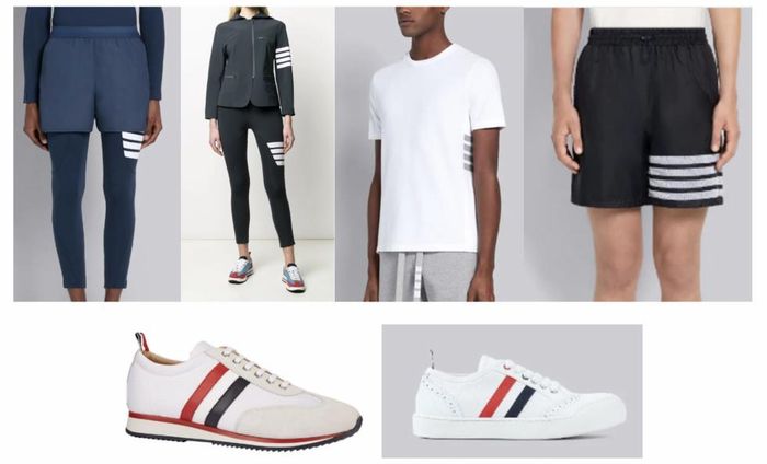  Quần áo và giày dép thể thao của Thom Browne. Ảnh: The Fashion Law. 