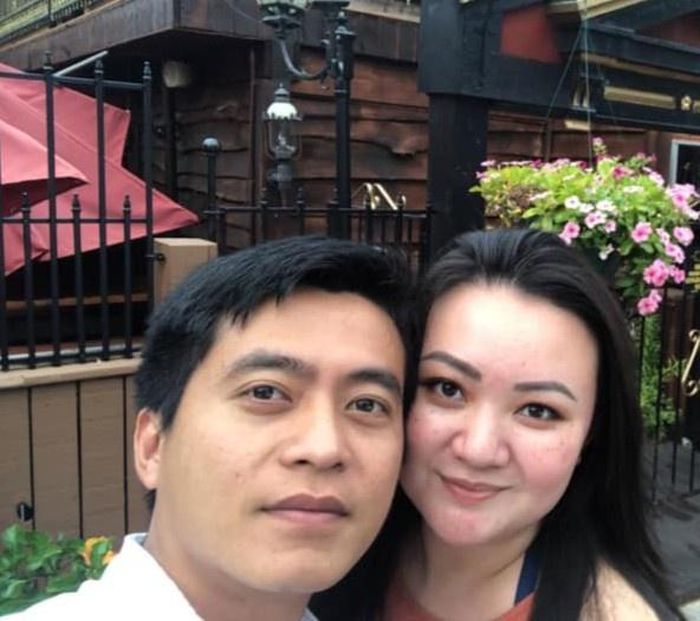 Xuân Mai đăng ảnh bên chồng. Ảnh: FBNV.