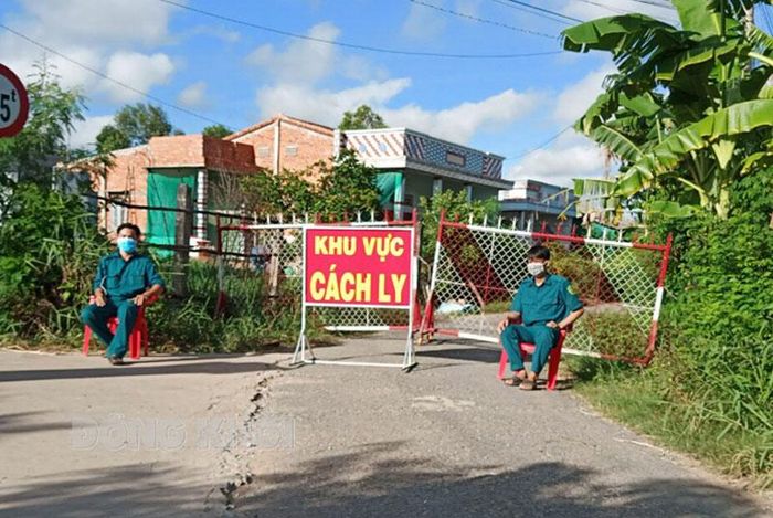Khu cách ly ấp Thạnh Nghĩa, xã Bảo Thạnh, huyện Ba Tri. Ảnh: Báo Đồng Khởi