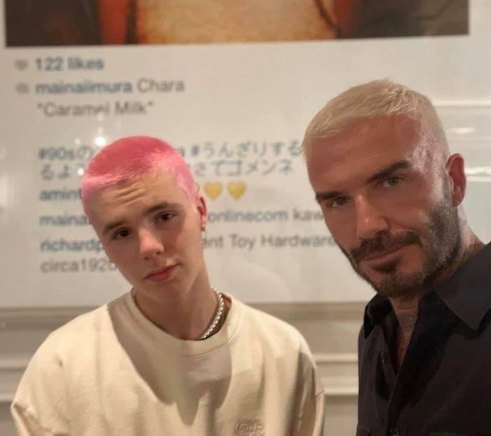 Cruz Beckham khoe tóc mới. Ảnh: @cruzbeckham.