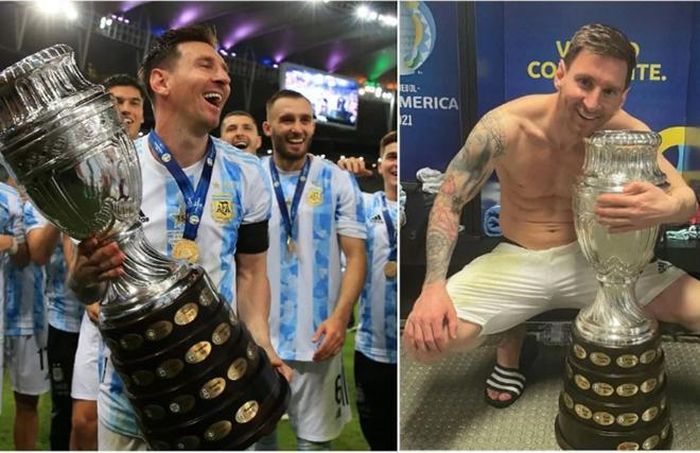 Messi vỡ òa niềm vui với chức vô địch Copa America 2021