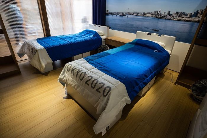 Những chiếc giường của vận động viên tại Tokyo mang ý nghĩa sử dụng vật liệu tái chế, mục đích bảo vệ môi trường.