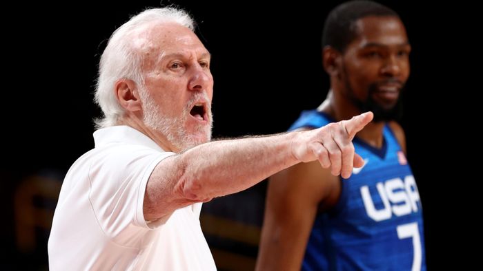  Thiên tài chiến thuật Gregg Popovich đối mặt với nhiều khó khăn khi đảm nhận trọng trách dẫn dắt đội tuyển Mỹ. Ảnh: Reuters. 