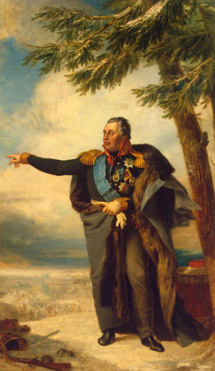Trong trận chiến với quân Thổ Nhĩ Kỳ ở Crimea diễn ra vào tháng 7/1774, tướng Kutuzov bị thương do trúng một viên đạn của kẻ địch. Viên đạn bắn sượt qua thái dương, gần mắt phải. Do vết thương quá nặng nên mắt phải của ông không thể nhìn thấy ánh sáng như trước.