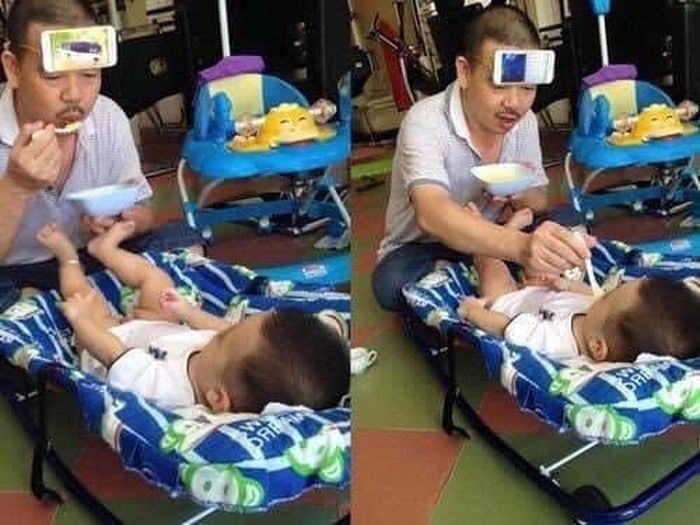 Chiêu dụ con ăn ngoan như này chắc chỉ có bố mới nghĩ ra.