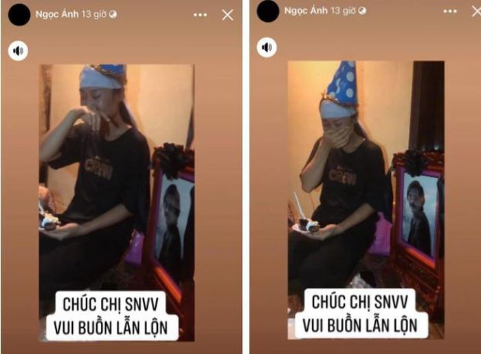  Hình ảnh gia đình nghệ sĩ Giang Còi đội khăn tang ăn sinh nhật khiến nhiều người xúc động.