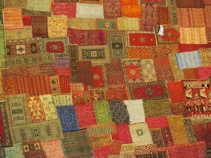Những tấm thảm ở Marrakech, Maroc khi nhìn từ trên cao.https://dulich.petrotimes.vn/