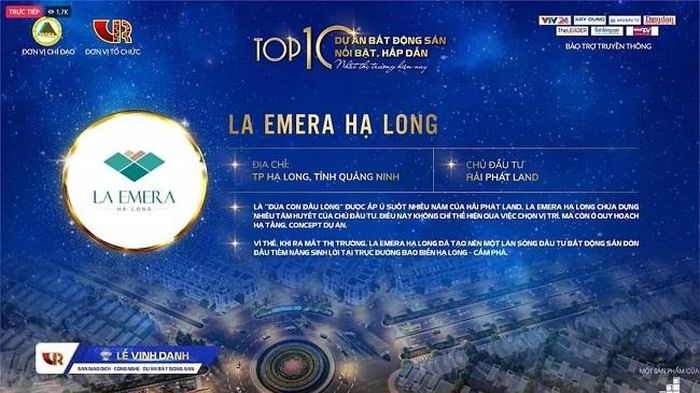 Dự án La Emera Hạ Long lọt Top 10 dự án bất động sản nổi bật, hấp dẫn nhất thị trường hiện nay.
