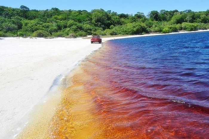 Nhìn vào nước của Lagoa da Araraquara, thật dễ dàng để hiểu tại sao nơi đây được biết đến với tên gọi Coca Cola Lagoon.