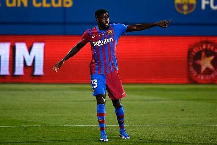 Barca từng dọa đơn phương chấm dứt hợp đồng với Umtiti, nhưng lại gặp trở ngại về mặt pháp lý. Ảnh: Getty.