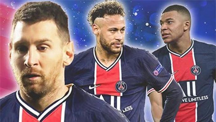 Messi, Neymar và Mbappe (từ trái sang).