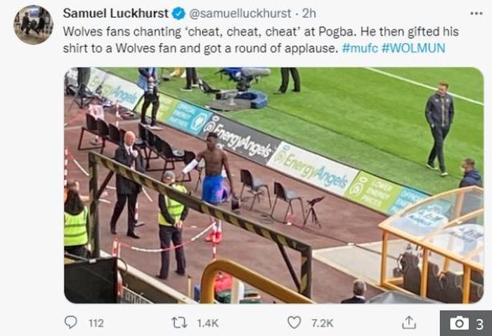 Cổ động viên Wolves ca ngợi hành động của Pogba dù trước đó chỉ trích anh thậm tệ.