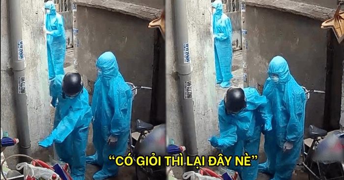 Kể từ khi xuất hiện trên mạng xã hội, khoảnh khắc trên nhanh chóng được dân tình chia sẻ “rần rần” và để lại nhiều bình luận dí dỏm. Phần lớn cho rằng các thanh niên này vô cùng trẻ trung, dễ thương, khi đi làm việc cũng không quên tìm trò để thư giãn. Cũng nhân đây, không ít người đã gửi lời cảm ơn, cùng lời chúc sức khỏe đến lực lượng chống dịch.