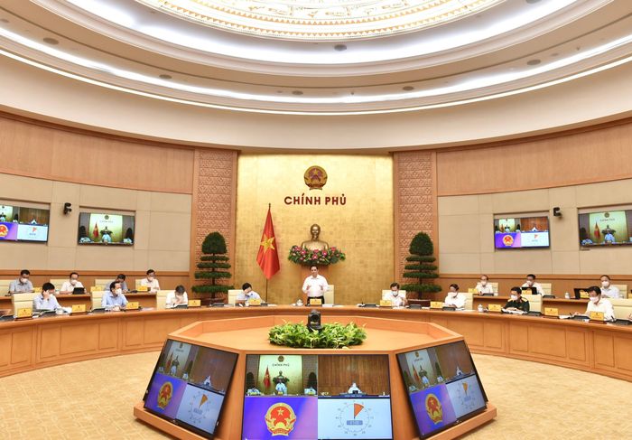  Toàn cảnh phiên họp Chính phủ thường kỳ tháng 8. Ảnh: VGP. 