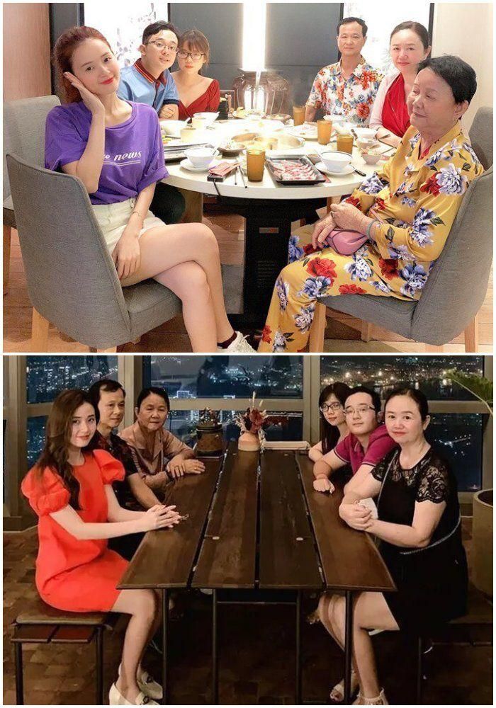Trong những hình ảnh họp mặt gia đình được Midu đăng tải, dân tình đều trầm trồ trước vẻ đẹp đồng đều của các thành viên.