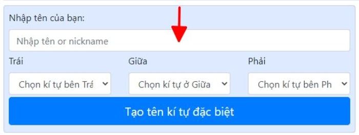 Truy cập công cụ kí tự đặc biệt