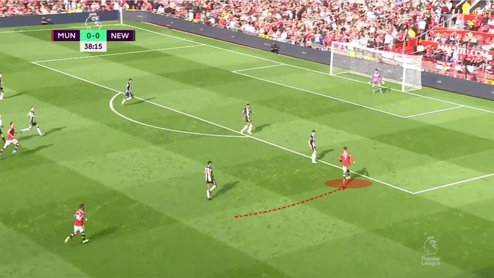  Khu vực nhận bóng quen thuộc của Ronaldo khi tấn công vòng cấm. 