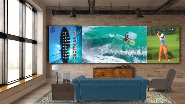  Màn hình đa nhiệm của mẫu TV treo tường LG DVLED. 