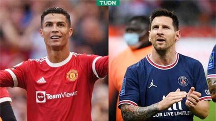 Ronaldo và Messi (phải).