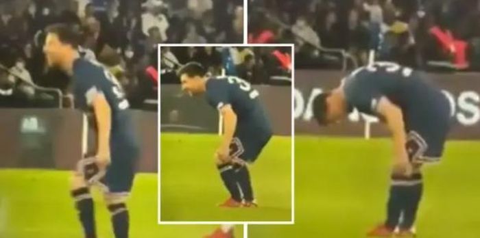 Hình ảnh Messi liên tục xoay đầu gôi là lý do khiến HLV Pochettinho rút cầu thủ đồng hương ra khỏi sân.