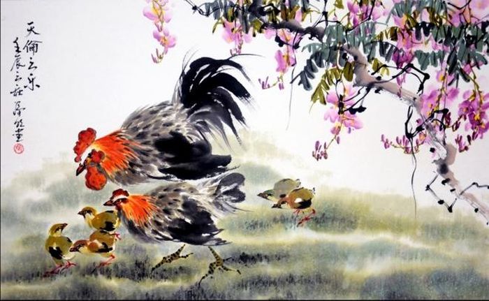 Tác phẩm “Thiên luân chi lạc” (45cm x 90cm) của Trương Hán Minh