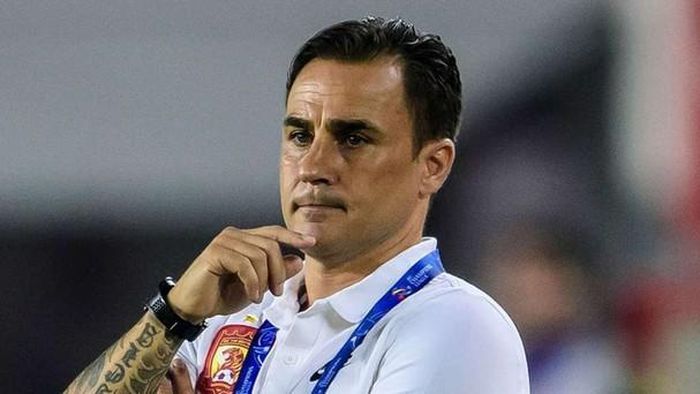 HLV Cannavaro, người lần thứ 2 chia tay Guangzhou FC sau khi cùng đội bóng của mình giành chức vô địch Chinese Super League năm 2019. Ảnh: Dân trí