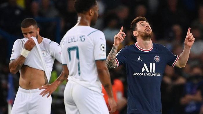 Messi ăn mừng bàn thắng đầu tiên trong màu áo PSG