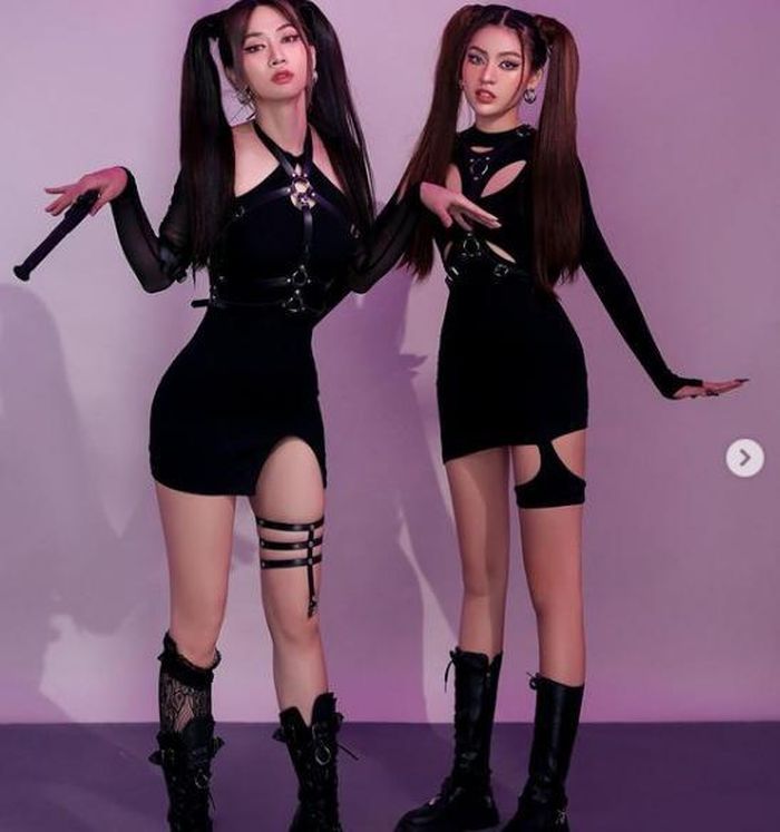 Thân hình thon gọn, nuột nà bất thường của hai nàng hot girl chính là điểm gây chú ý đến với netizen.