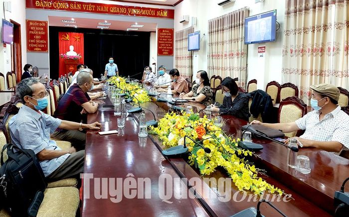 Các trại viên tại Trại sáng tác văn học Tuyên Quang năm 2021.