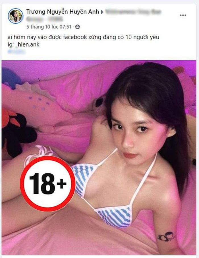 Còn trên trang cá nhân, Huyền Anh cũng không ngại công khai mục tiêu chạy theo phong cách quyến rũ, thậm chí có phần phản cảm.