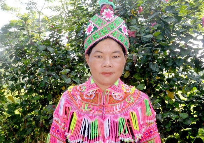 Chị Sùng Thị Sanh.