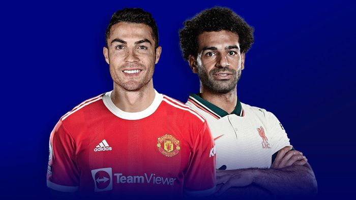 Salah và Ronaldo được truyền thông nước Anh nhắc đến nhiều trước cuộc đại chiến. Ảnh: Sky Sports.